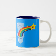 Arc-en-ciel de toilette mugs