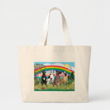 Arc-en-ciel des grands Danois (quatre) - lumineux Sacs Fourre-tout