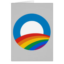 Arc-en-ciel d'Obama Carte De Vœux
