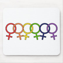 Arc-en-ciel femelle enclenché tapis de souris