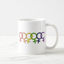 Arc-en-ciel femelle enclenché tasses