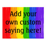 Arc-en-ciel personnalisable d'aquarelle carte postale