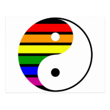 Arc-en-ciel Yin Yang Cartes Postales