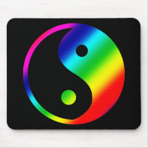 Arc-en-ciel Yin Yang Tapis De Souris