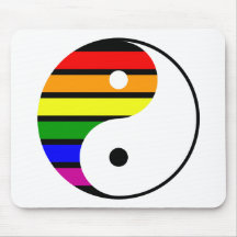 Arc-en-ciel Yin Yang Tapis De Souris