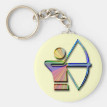 Archer avec l'arc et la flèche porte-clé