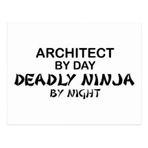 Architecte Ninja mortel par nuit Cartes Postales