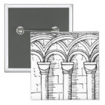 Architecture médiévale badge avec épingle