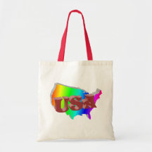 Arcs-en-ciel d'USA+Rouge 3D Sacs