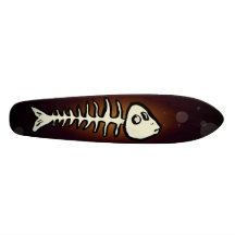 arête de poisson - brun skateboards personnalisables