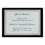 Argent classique d'invitation de fête d'anniversai