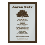 Argent d'arbre d'Aaron d'invitation de Mitzvah de 