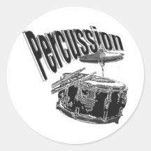 Argent de percussion autocollants ronds