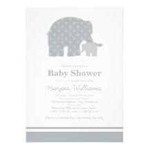 Argent et gris des invitations | de baby shower d'