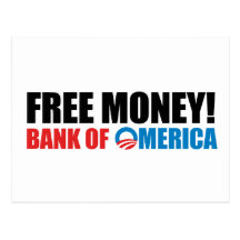 Argent gratuit de banque d'Omerica Cartes Postales