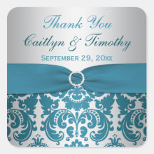 Argent IMPRIMÉ de RUBAN, autocollant turquoise de 