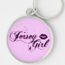Argent Keychain de fille du Jersey Porte-clef