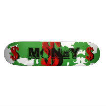 Argent Planches À Roulettes Customisées