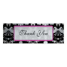 Argent rose vintage et étiquettes noires de mariag cartes de visite professionnelles