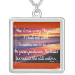 Argent sterling de collier du psaume 23