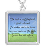 Argent sterling de collier du psaume 23