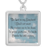 Argent sterling de collier du psaume 23