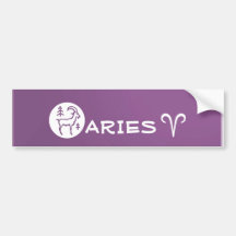 ARIES ZODIAC Symbol Bumper Stickers