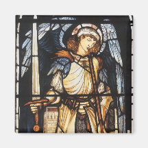 Arkhangel vintage, St Michael par Burne Jones Magnets Pour Réfrigérateur