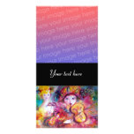 ARLECCHINO ET COLOMBINA rouge-rose Carte Avec Photo
