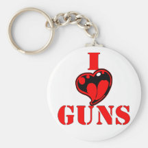 Armes à feu de l'amour I (de coeur) Porte-clef