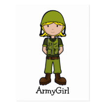 ArmyGirl Cartes Postales