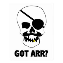 Arr obtenu ? Crâne de pirate Cartes Postales