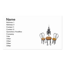 Arrangement de Bistros de lustre Cartes De Visite Professionnelles