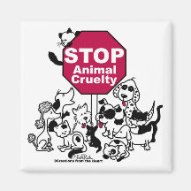 Arrêtez la cruauté animale aimants