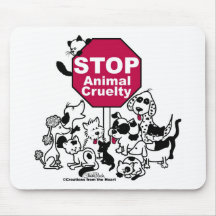 Arrêtez la cruauté animale tapis de souris