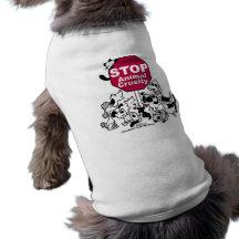 Arrêtez la cruauté animale tee-shirts pour animaux domestiques