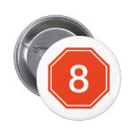 Arrêtez le bouton de l'appui vertical 8 badges avec agrafe