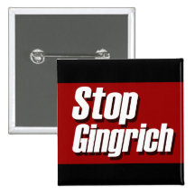 Arrêtez le Pin de campagne politique de Gingrich Badges