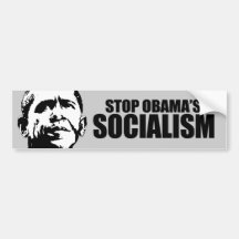 ARRÊTEZ LE SOCIALISME D'OBAMA AUTOCOLLANTS POUR VOITURE