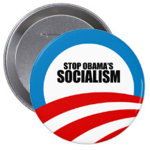 ARRÊTEZ LE SOCIALISME D'OBAMA BADGE