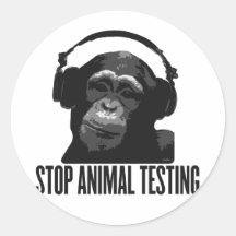 arrêtez l'expérimentation animale autocollants