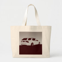 Arrière aérien de Saab 9-5 - gris sur l'arrière -  Sacs En Toile