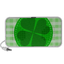 Arrière - plan à nervures vert hearted du shamrock haut-parleur iPod