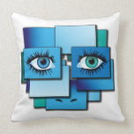 Arrière - plan abstrait de coussin avec des yeux
