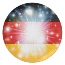 Arrière - plan allemand de drapeau assiettes pour soirée