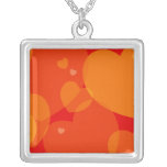 Arrière - plan de coeurs, collier