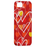 Arrière - plan de coeurs en rouge, coque iphone coque Case-Mate iPhone 5