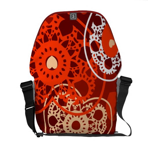 Arrière - plan de coeurs, sac messenger sacoches