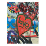 arrière - plan de graffiti de coeur de ville carte postale