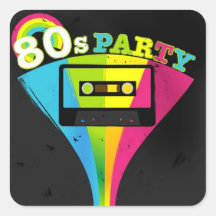 arrière - plan de la partie 80s autocollants
